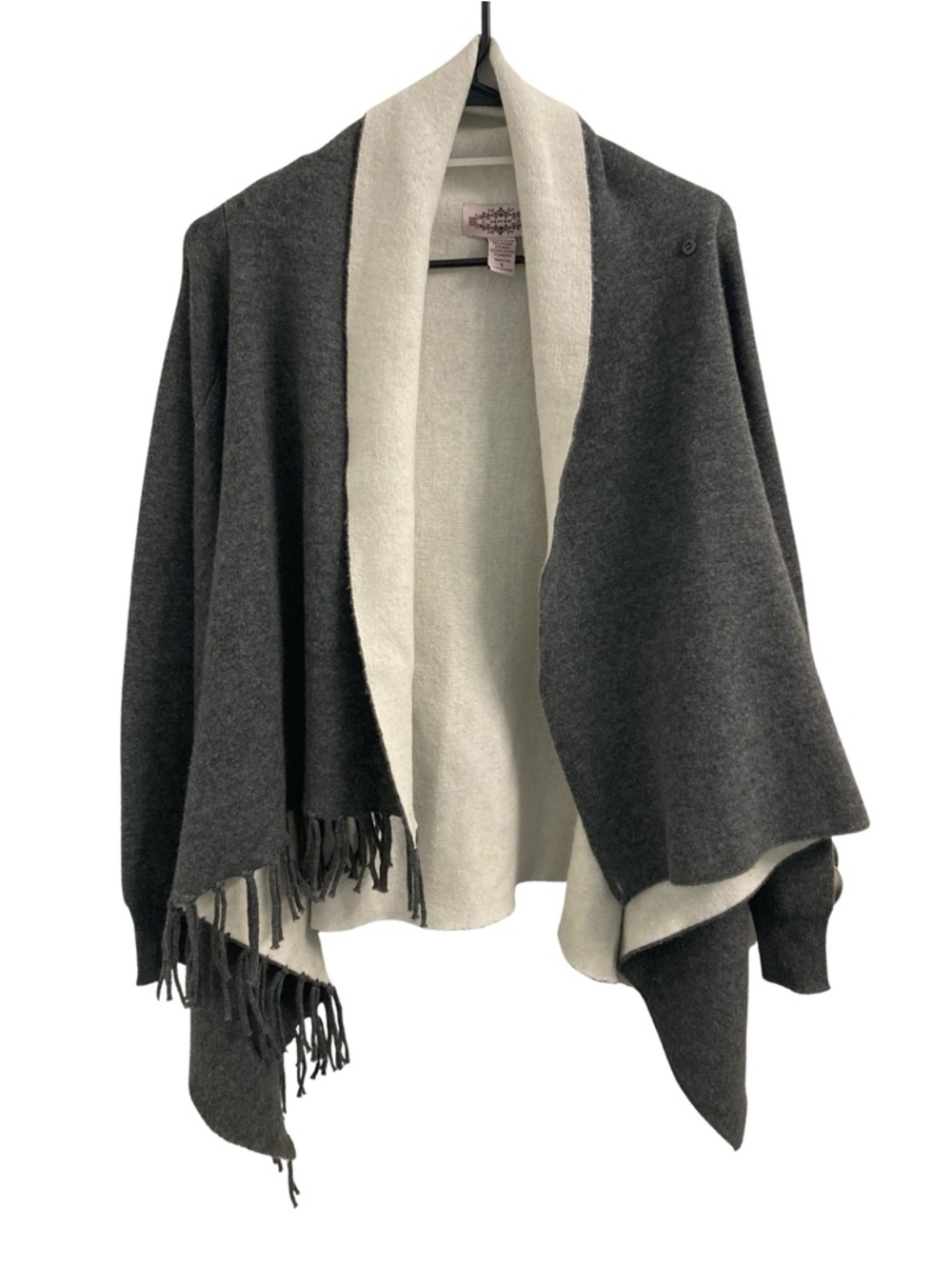 Anthropologie Oliver Dark Gray Cardigan Draped Sweater Size S